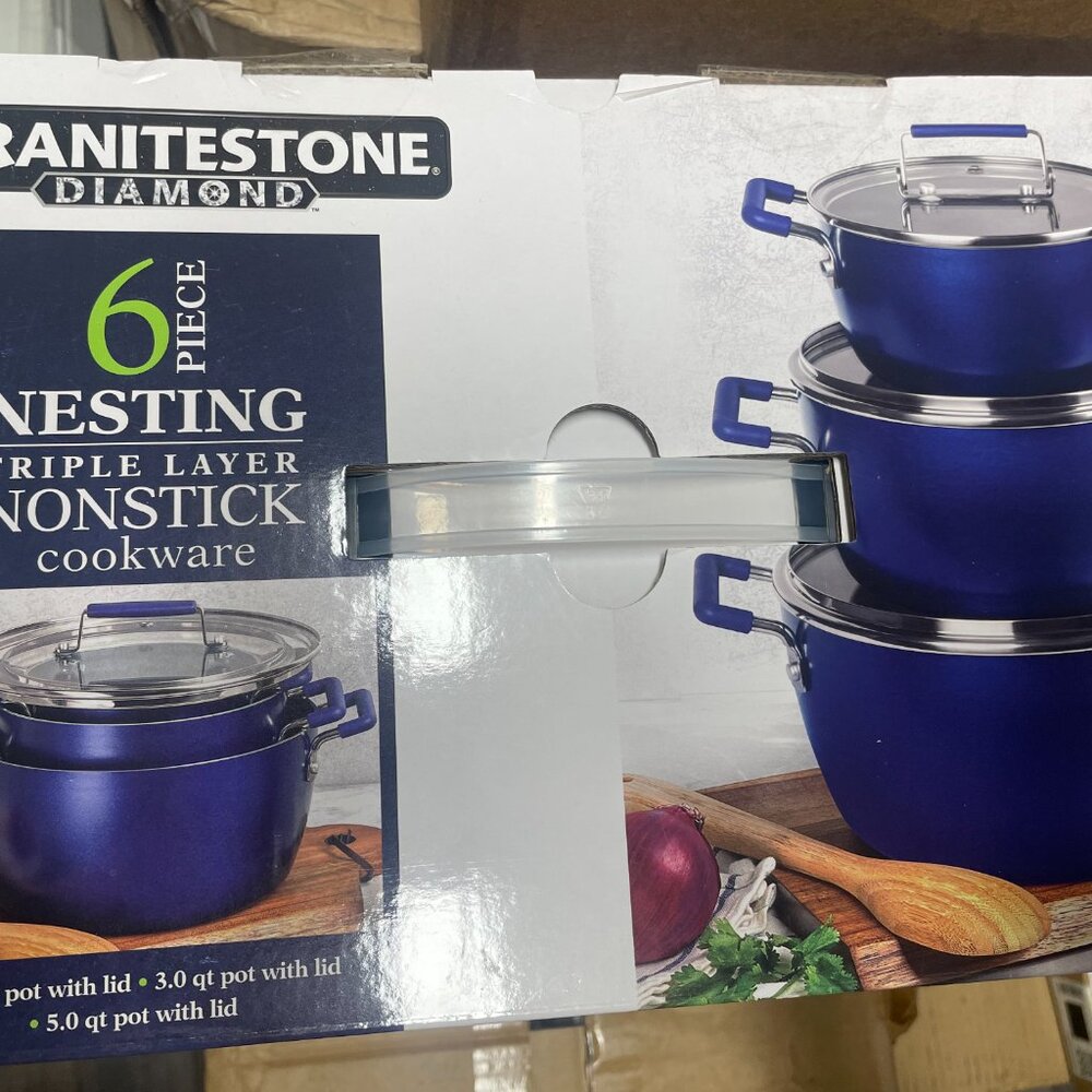 Granitestone Diamond 6-Piece Cookware Set - Picture 2 of 4